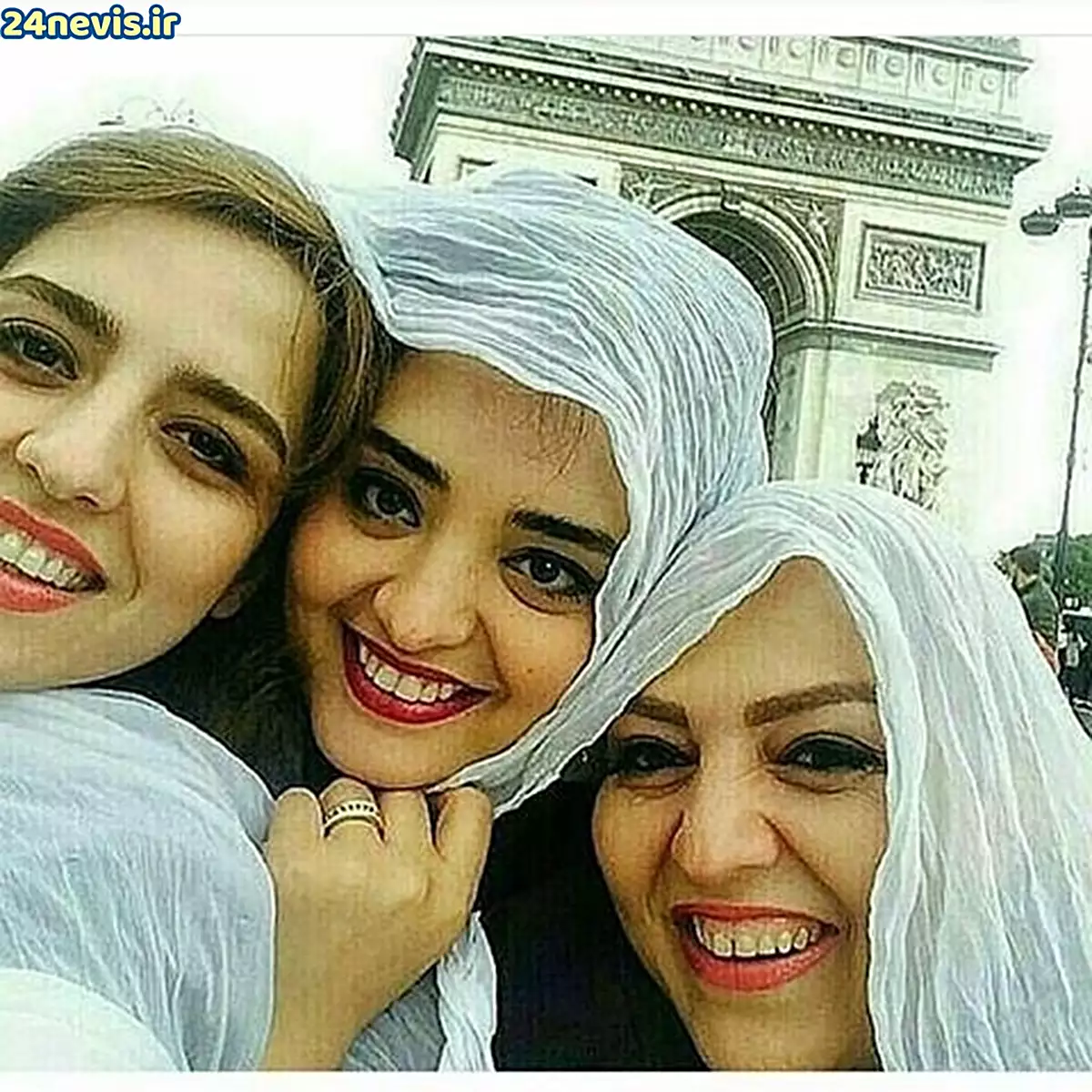 عکس نرگس محمدی و خواهرش سارا و مادرش فرح خیری